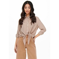 Only Damen Onllecey Ls Knot Shirt Noos Wvn, Toasted