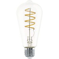 EGLO LM-E27-LED ST64, Filament spiral Klar 4W/400LM; LED Lampe,