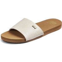 REEF Bliss Nights Slide Flache Sandale, White/Tan, 40