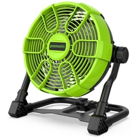 Greenworks G24FAN Akku-Hybrid-Ventilator mit Haken zum Aufhängen, 25,4cm Durchmesser,