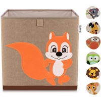 Lifeney Aufbewahrungsbox Kinder mit Eichhörnchen Motiv I Spielzeugbox mit