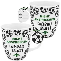 SHEEPWORLD Kaffeebecher Nicht ansprechen, Fußball läuft 400ml (48221)