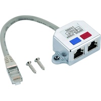Helos T-Adapter Cat 5e Ethernet/ISDN Cable-Sharing Adapter 0,15m (CAT5e),