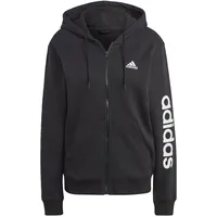 Adidas Essentials Linear French Terry Kapuzenjacke Black / White