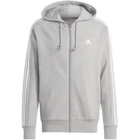 Adidas Essentials French Terry 3-Streifen Kapuzenjacke Medium Grey Heather