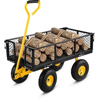 Vevor Gartenwage 408kg Belastbar Gerätewagen Gartenwagen Stahlrahmen Handwagen 82cm