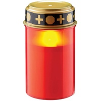Goobay LED-Grablicht, rot; mit realistischem Flackereffekt, warmweiß (3000 K),