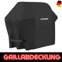 Kaminer Grillabdeckung Abdeckhaube Grillplane Wetterfest Wasserdicht 100x60x95 Schwarz 21074