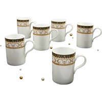 CreaTable Majestosa Kaffeebecher Set 6 teilig, Porzellan | multicolor