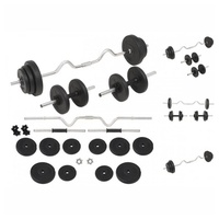 VidaXL Langhantel- und Kurzhantel-Set 30 kg