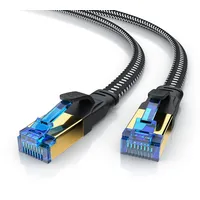 Primewire Flachbandpatchkabel CAT 8 mit Baumwollummantelung - Gigabit Ethernet