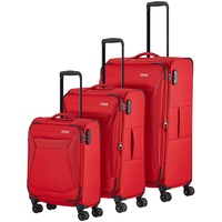 Travelite Chios 4 Rollen Kofferset 3-teilig Rot