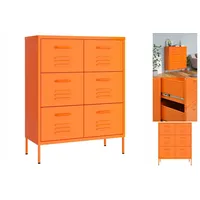 VidaXL Schubladenschrank Orange 80x35x101,5 cm Stahl