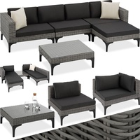 Tectake tectake® Rattan Lounge mit Aluminiumgestell Konstanza 
1