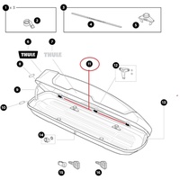 Thule Lockbar 1300 mm Schließleiste für die Dachbox Force