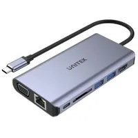 UNITEK HUB 8-w-1 USB-C 3.1; HDMI; VGA; RJ45; SD;