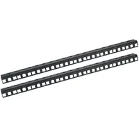 HMF 66810-02 Rackschiene für Serverschrank, 10U, 10 Zoll, Schwarz