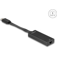 DeLock 66246 Kabeladapter RJ45 USB C, Schwarz