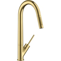 Hansgrohe Axor Starck Einhebel-Küchenmischer mit Ausziehbrause brushed brass (10821950)