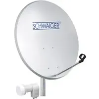 Schwaiger Sat-Spiegel 60cm hellgrau + Twin LNB