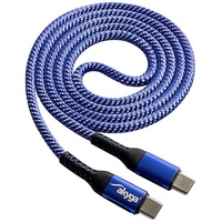 Akyga USB-Kabel USB-C® Stecker, USB-C® Stecker 1.00m Blau