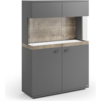 Set One by Musterring Highboard Lancaster Dekor Grau