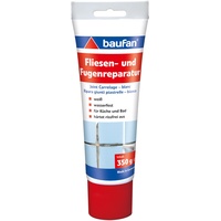 Baufan Fliesen- und Fugenreparatur Weiß 350g I Wasserfeste Spachtelmasse