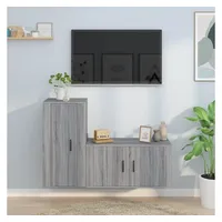 VidaXL 2-tlg. TV-Schrank-Set Grau Sonoma Holzwerkstoff