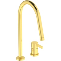 Ideal Standard Gusto Küchen-2-Loch-Armatur BD422A2 brushed gold, mit hohem