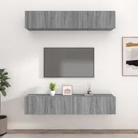 VidaXL TV-Schränke 4 Stk. Grau Sonoma 80x30x30 cm Holzwerkstoff