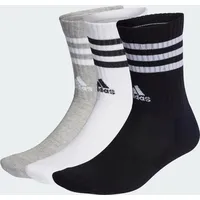 Adidas 3-Streifen Cushioned Crew Socken 3 Paar Medium Grey