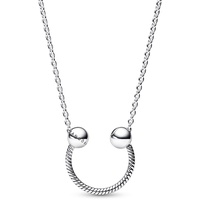 Pandora Moments U-Form Charm-Anhänger Halskette aus Sterling Silber, Länge: