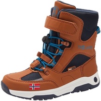 TROLLKIDS Kinder Lofoten Winterstiefel Winter Schuhe XT, Zimt/Nachtblau/Dunkelblau, Größe