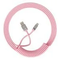 Akko Coiled Cable, USB-C auf USB-A - pink