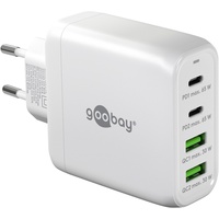 Goobay 4-Port 68W GaN Netzteil, USB-C/USB-A, weiß (64818)