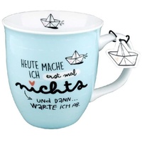 SHEEPWORLD Tasse, maritim mit Spruch "Heute mache ich erstmal