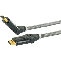 Schwaiger AINSTEIN High-Speed HDMI Kabel mit Ethernet 1,0m, schwenkbar,