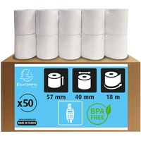 Exacompta 40339DE 50er Pack Thermorollen EC-Cash Geräte, 1-lagig, Breite: