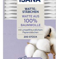 Isana Wattestäbchen weiß, 200 St.