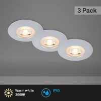 Briloner Di-Ka LED Einbauleuchte Kulana 3er Set chrom-matt Ø