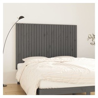 VidaXL Wand-Kopfteil Grau 159,5x3x110 cm Massivholz Kiefer - Grau