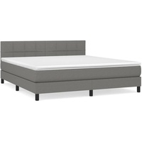 VidaXL Boxspringbett mit Matratze Dunkelgrau 180x200 cm Stoff1380327