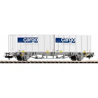PIKO H0 58732 H0 Postcontainerwagen mit 2x 20`Container Cargo