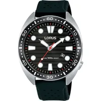 Lorus Sport Herren-Uhr Edelstahl mit Silikonband RH929LX9