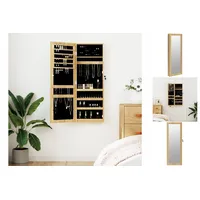 VidaXL Schmuckschrank mit Spiegel Wandmontage 37,5x10x106 cm