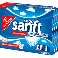 Gut&Günstig Taschentücher sanft weich & sicher 4-lagig weiß, 30x