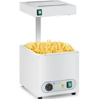 Royal Catering Pommeswärmer mit Wärmebrücke Wärmestrahler Pommes Frittenwanne Warmhaltegerät,