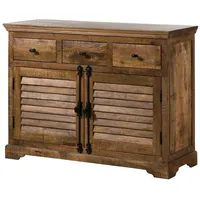 MASSIVMOEBEL24.DE Sideboard Mango 120x45x90 dunkelbraun geölt RODEZ #120 |