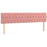 VidaXL Kopfteile 2 Stk. Rosa 100x7x78/88 cm Samt