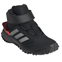 Adidas Fortatrail EL (Freizeit, All Terrain, Klettverschluss) schwarz/silber/rot Kinder